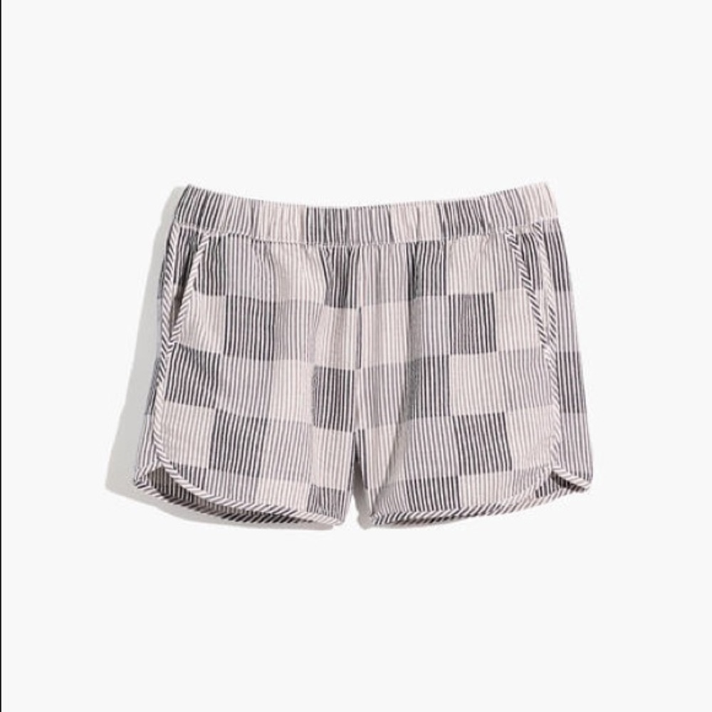 Madewell White and Gray Shorts
